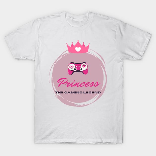 Princess girl gamer T-Shirt by GenerativeCreations